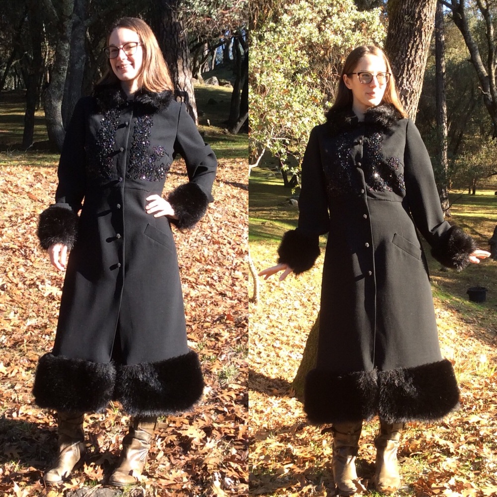 Tracy Reese Wool Fur Winter Coat Anthropologie